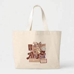 Tom and Jerry Fit To Be Tied Large Tote Bag
