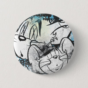 Tom and Jerry Grimey 6 Cm Round Badge