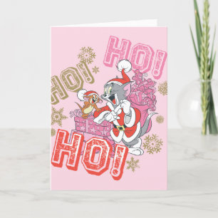 Tom and Jerry "Ho! Ho! Ho!" Santa Gift Delivery Holiday Card