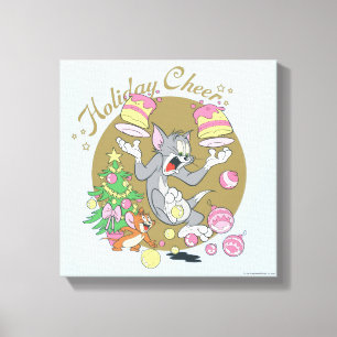 Tom and Jerry Holiday Cheer Canvas Print