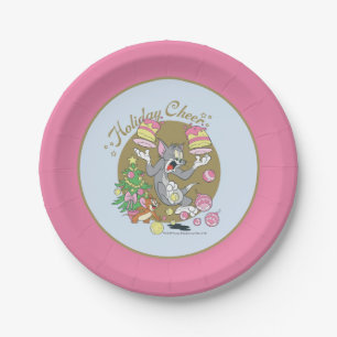 Tom and Jerry Holiday Cheer Paper Plate