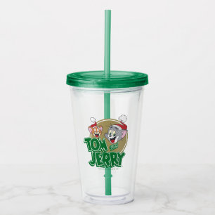 Tom and Jerry Holiday Logo Acrylic Tumbler