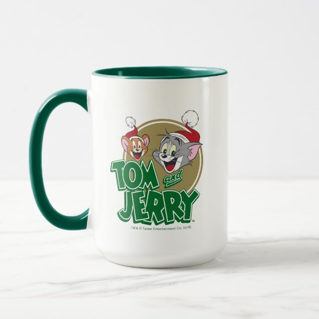 Tom and Jerry Holiday Logo Mug (Left)