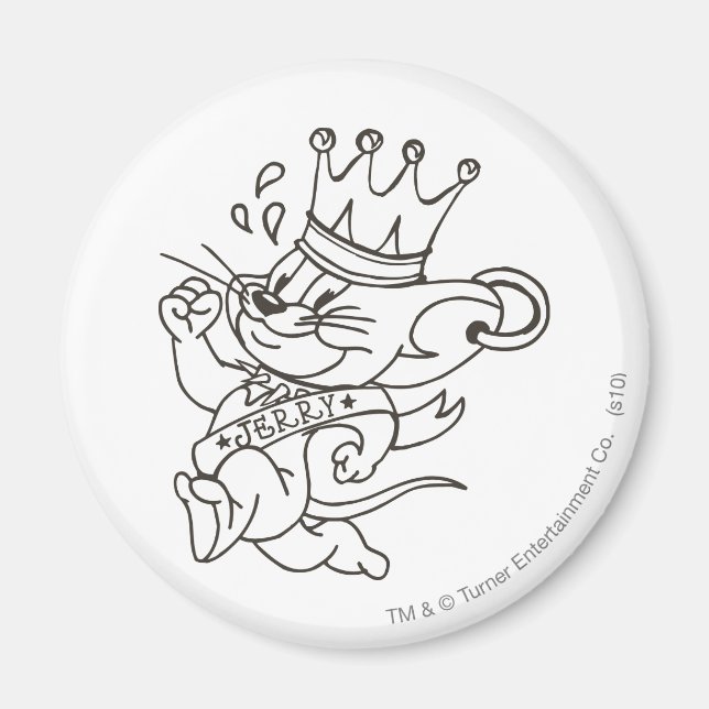 Tom and Jerry King Jerry Magnet (Front)