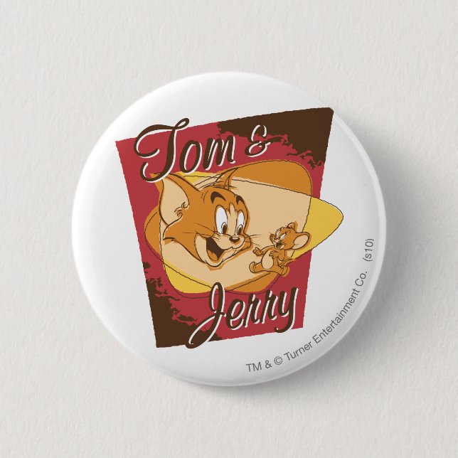 Tom and Jerry Logo 2 6 Cm Round Badge (Front)