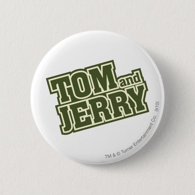 Tom and Jerry Logo 3 6 Cm Round Badge (Front)