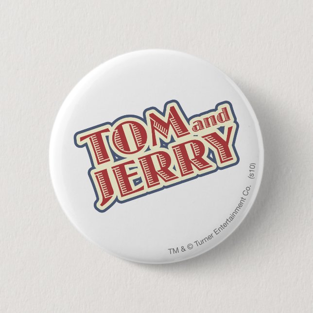 Tom and Jerry Logo 6 Cm Round Badge (Front)