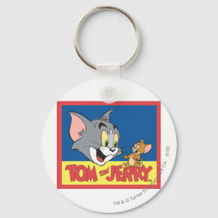 Tom And Jerry Logo Flat Key Ring
