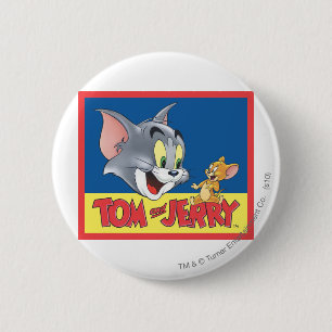 Tom And Jerry Logo Shaded 6 Cm Round Badge