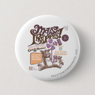 Tom and Jerry Mouse Trapped 6 Cm Round Badge