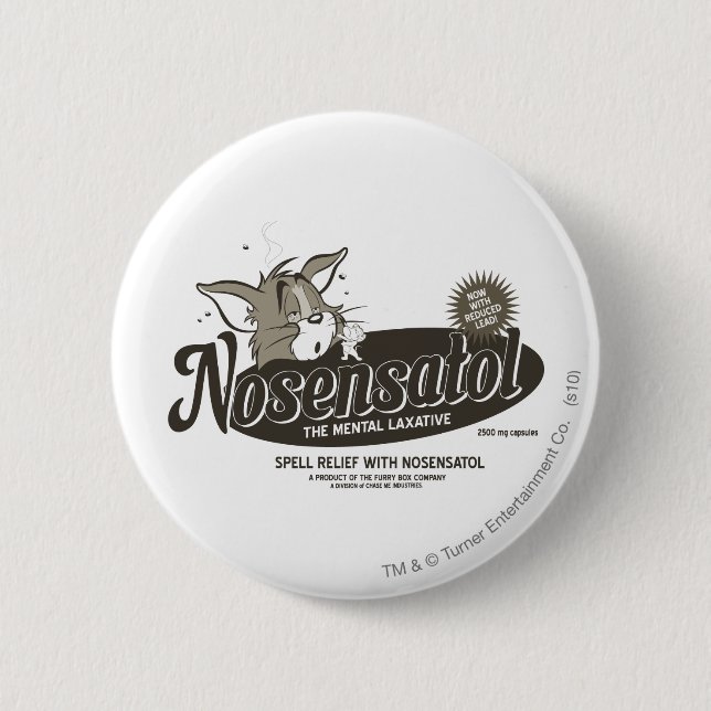 Tom and Jerry Nosensatol 6 Cm Round Badge (Front)