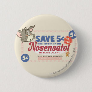 Tom And Jerry Nosensatol Coupon 6 Cm Round Badge