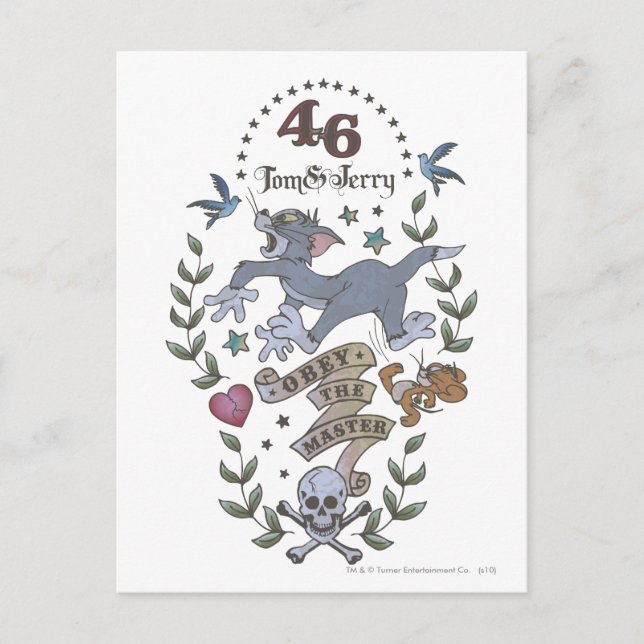 Tom and Jerry Obey The Master 2 Postcard (Front)