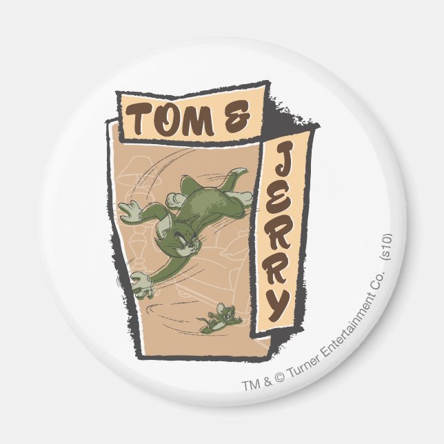 Tom and Jerry On A Tan Couch Magnet (Front)