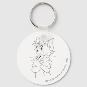 Tom and Jerry On Head Key Ring