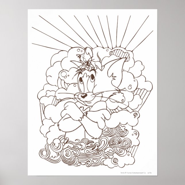 Tom and Jerry Outline Poster (Front)