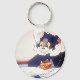 Tom And Jerry Read a Book Key Ring