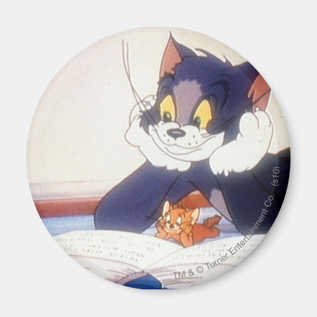 Tom And Jerry Read a Book Magnet (Front)