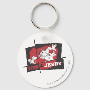 Tom and Jerry Red and Black Key Ring