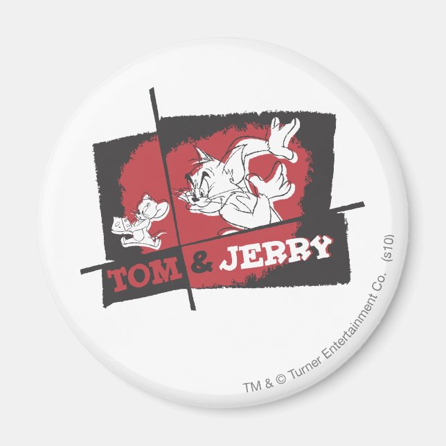 Tom and Jerry Red and Black Magnet (Front)