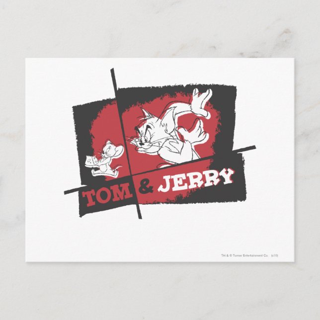 Tom and Jerry Red and Black Postcard (Front)
