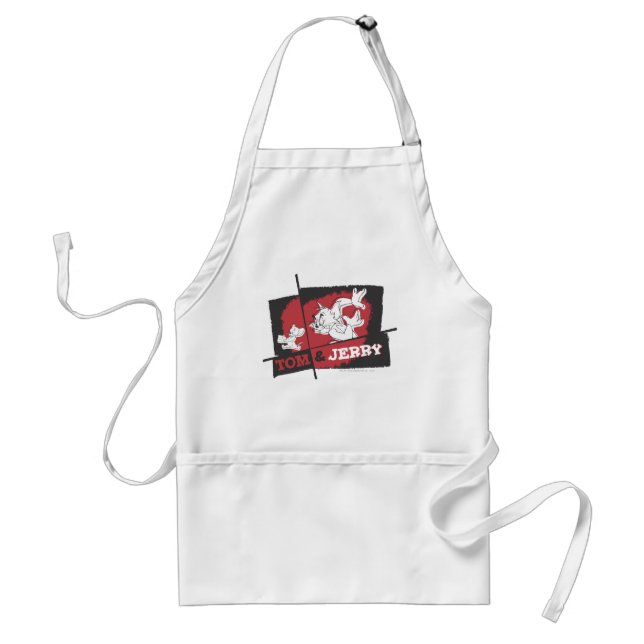 Tom and Jerry Red and Black Standard Apron (Front)