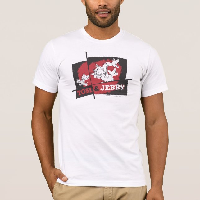 Tom and Jerry Red and Black T-Shirt (Front)