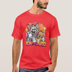 Tom and Jerry Retro Vintage Spray Paint Graffiti P T-Shirt