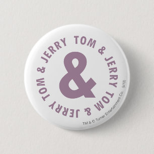 Tom and Jerry Round Logo 10 6 Cm Round Badge