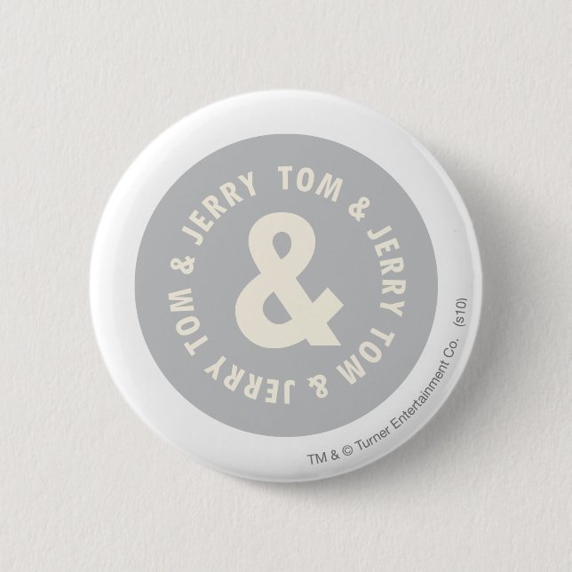 Tom and Jerry Round Logo 1 6 Cm Round Badge (Front)