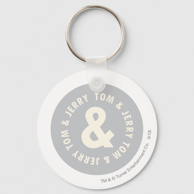 Tom and Jerry Round Logo 1 Key Ring (Front)