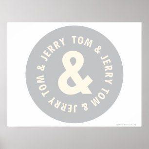 Tom and Jerry Round Logo 1 Poster