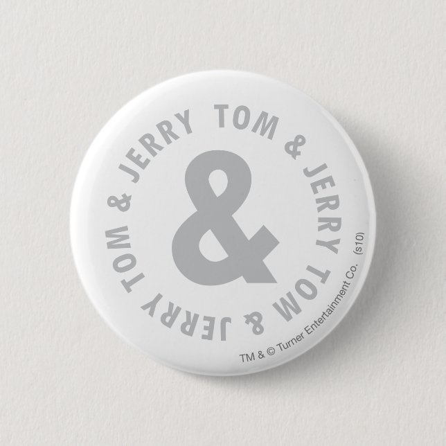 Tom and Jerry Round Logo 2 6 Cm Round Badge (Front)