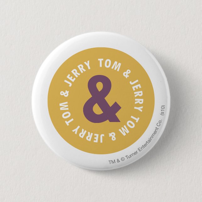 Tom and Jerry Round Logo 3 6 Cm Round Badge (Front)