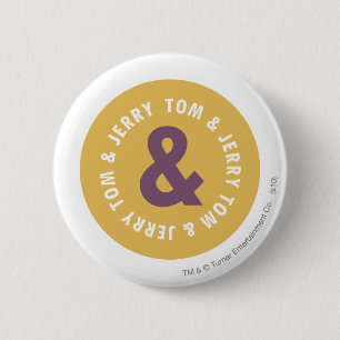 Tom and Jerry Round Logo 3 6 Cm Round Badge