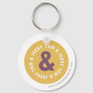 Tom and Jerry Round Logo 3 Key Ring