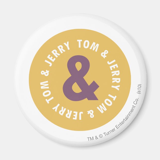 Tom and Jerry Round Logo 3 Magnet (Front)