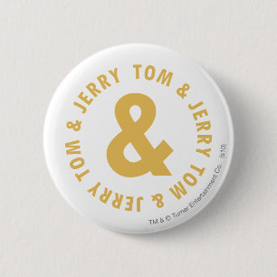 Tom and Jerry Round Logo 4 6 Cm Round Badge
