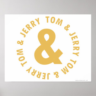 Tom and Jerry Round Logo 4 Poster