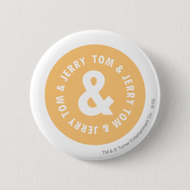 Tom and Jerry Round Logo 5 6 Cm Round Badge (Front)