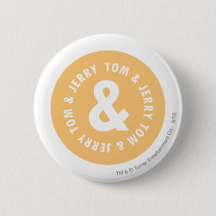 Tom and Jerry Round Logo 5 6 Cm Round Badge