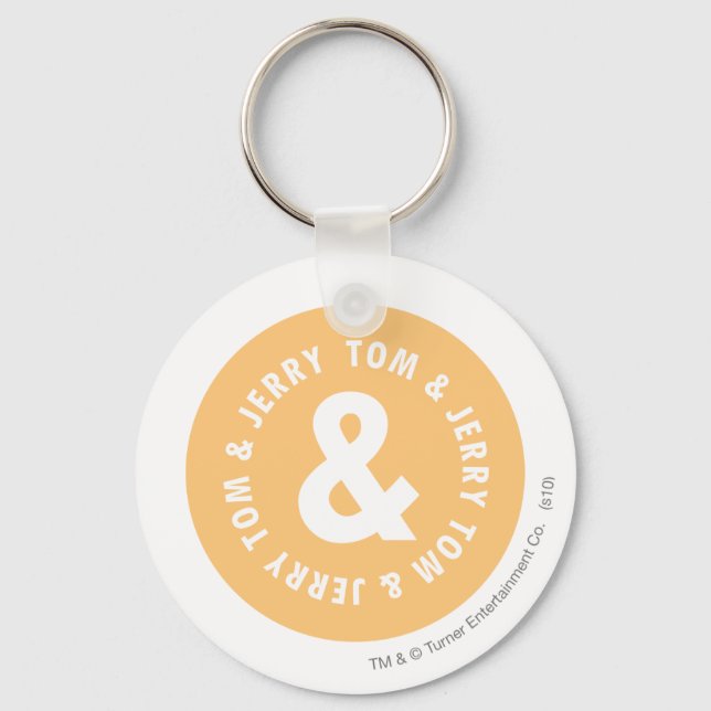 Tom and Jerry Round Logo 5 Key Ring (Front)