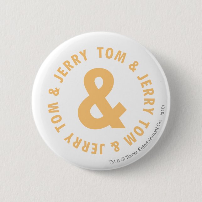 Tom and Jerry Round Logo 6 6 Cm Round Badge (Front)