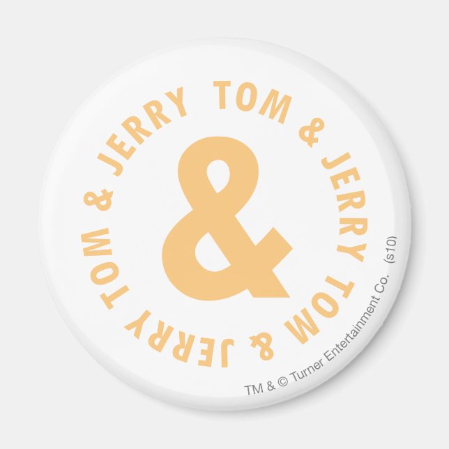 Tom and Jerry Round Logo 6 Magnet (Front)
