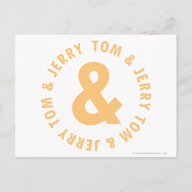 Tom and Jerry Round Logo 6 Postcard (Front)