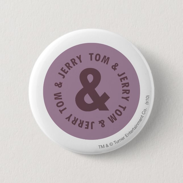 Tom and Jerry Round Logo 7 6 Cm Round Badge (Front)