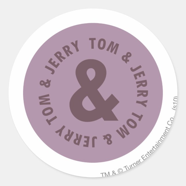 Tom and Jerry Round Logo 7 Classic Round Sticker (Front)