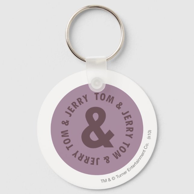 Tom and Jerry Round Logo 7 Key Ring (Front)