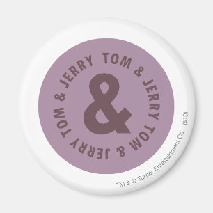 Tom and Jerry Round Logo 7 Magnet