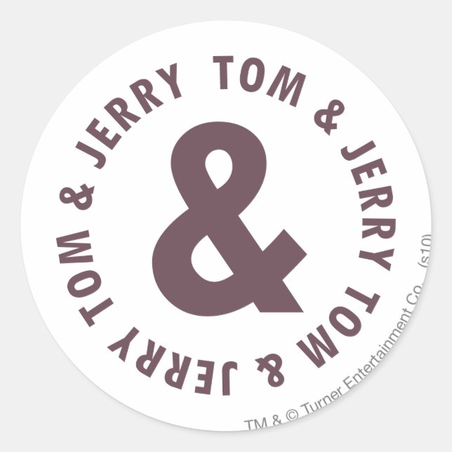 Tom and Jerry Round Logo 8 Classic Round Sticker (Front)